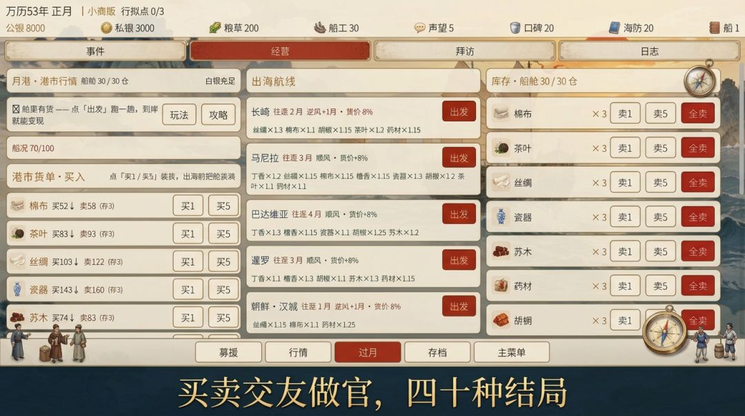 海贸风云:大明海商模拟器游戏截图