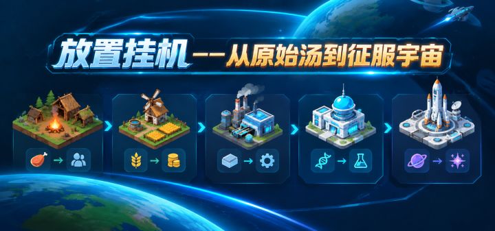 放置挂机：从原始汤到征服宇宙 封面