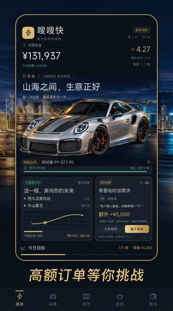 嗖嗖快网约车：豪车跑单成首富游戏截图