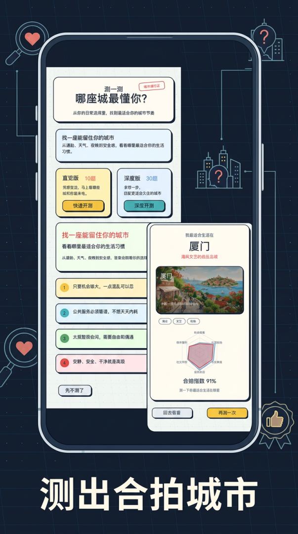测一测,你最适合生活在哪个城市游戏截图