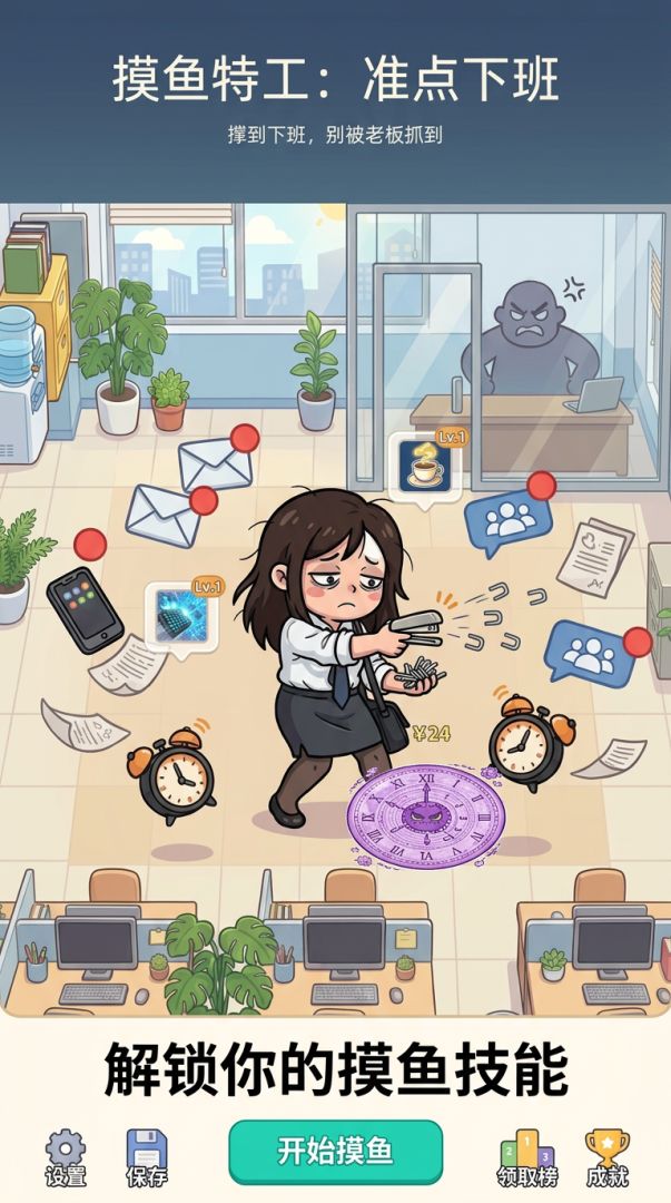 摸鱼特工:准点下班游戏截图