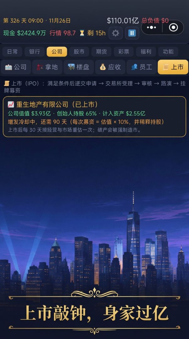 重生华尔街之地产传奇游戏截图