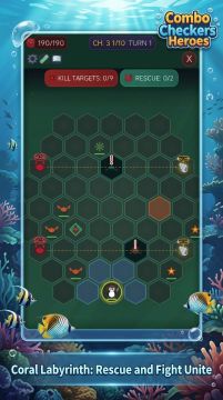 Combo Checkers Heroes Game Screenshot