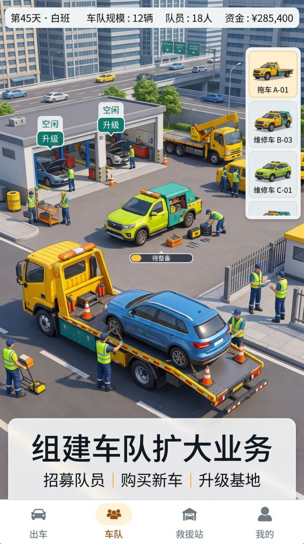 道路救援队：从路边搭电干到全城连锁游戏截图