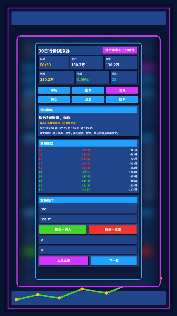30天股票模拟:我是大股神游戏截图