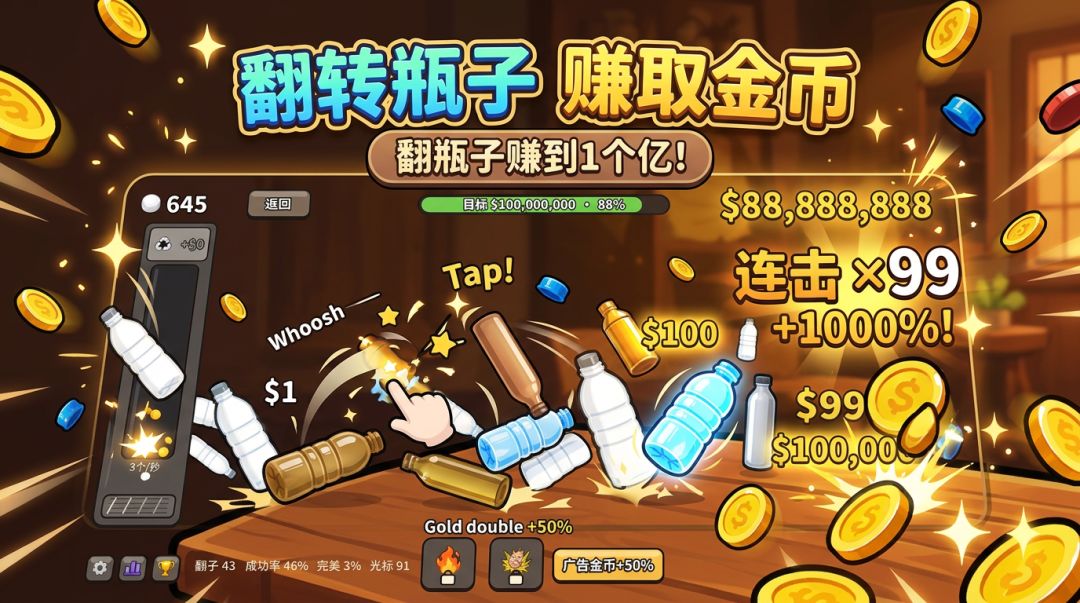 翻瓶子赚到1个亿!游戏截图