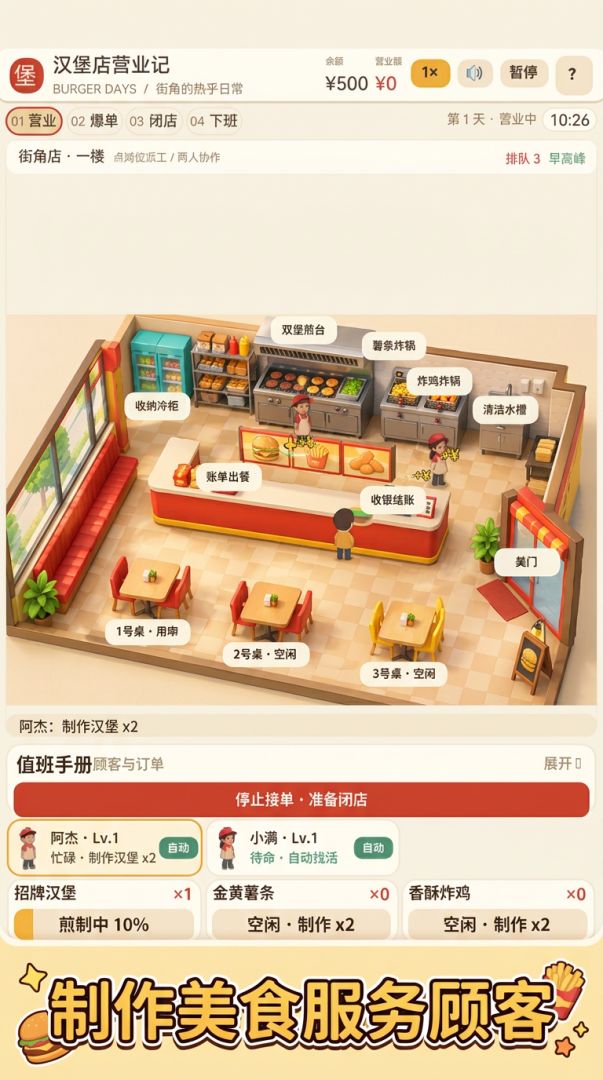 汉堡店营业记游戏截图