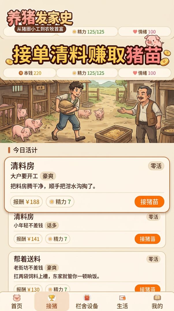 养猪发家史:从猪圈小工到农牧首富游戏截图