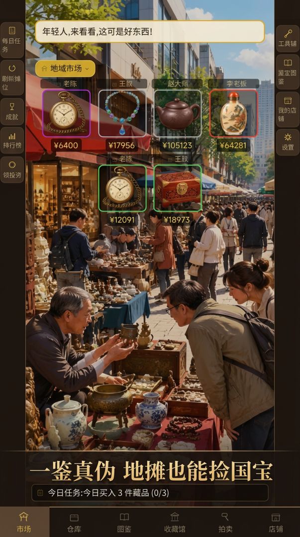 捡漏王：从地摊到收藏大亨游戏截图