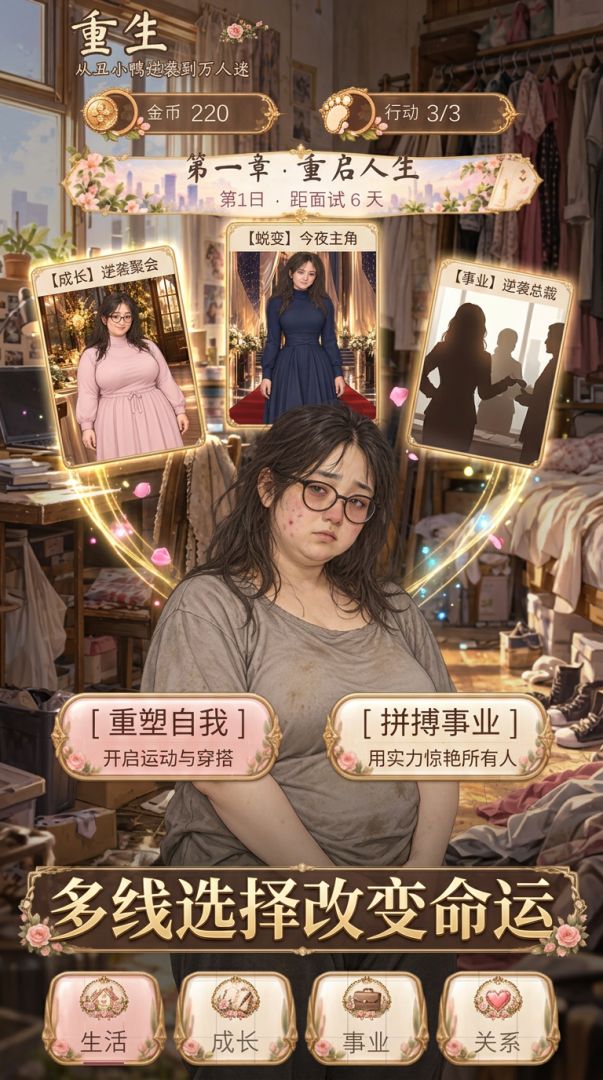 重生:从丑小鸭逆袭到万人迷游戏截图