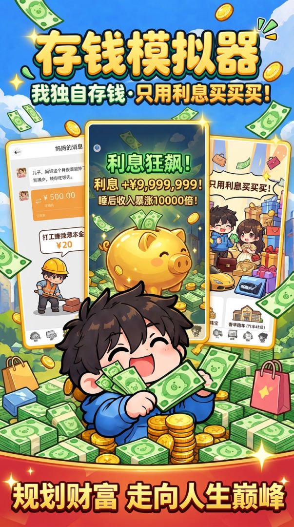 存钱模拟器-我独自存钱只用利息买买买!游戏截图