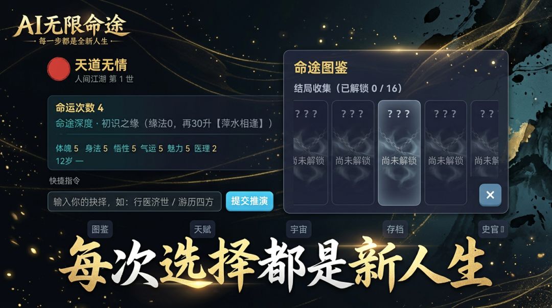 AI无限命途:每一步都是全新人生游戏截图