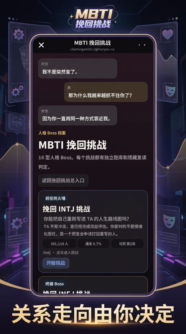 MBTI挽回挑战游戏截图