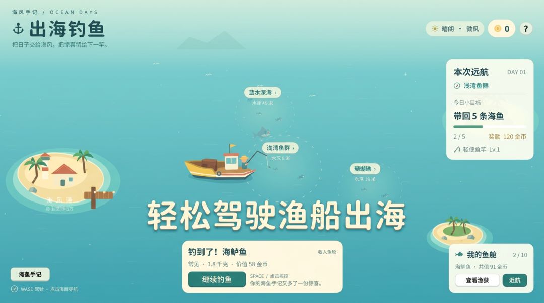 休闲海钓游戏截图