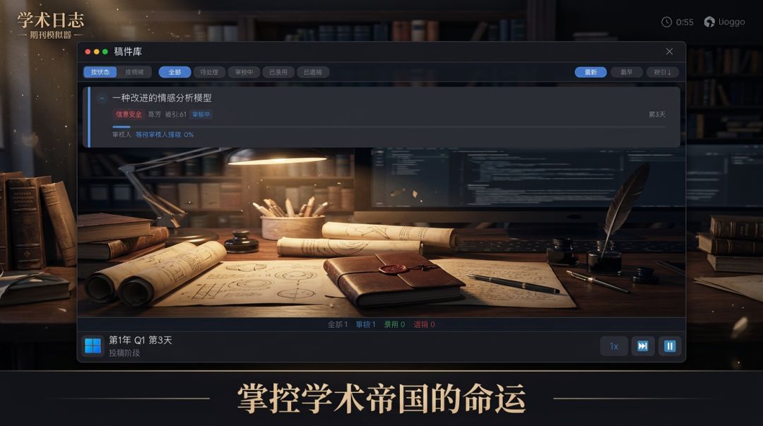 学术日志：期刊模拟器游戏截图
