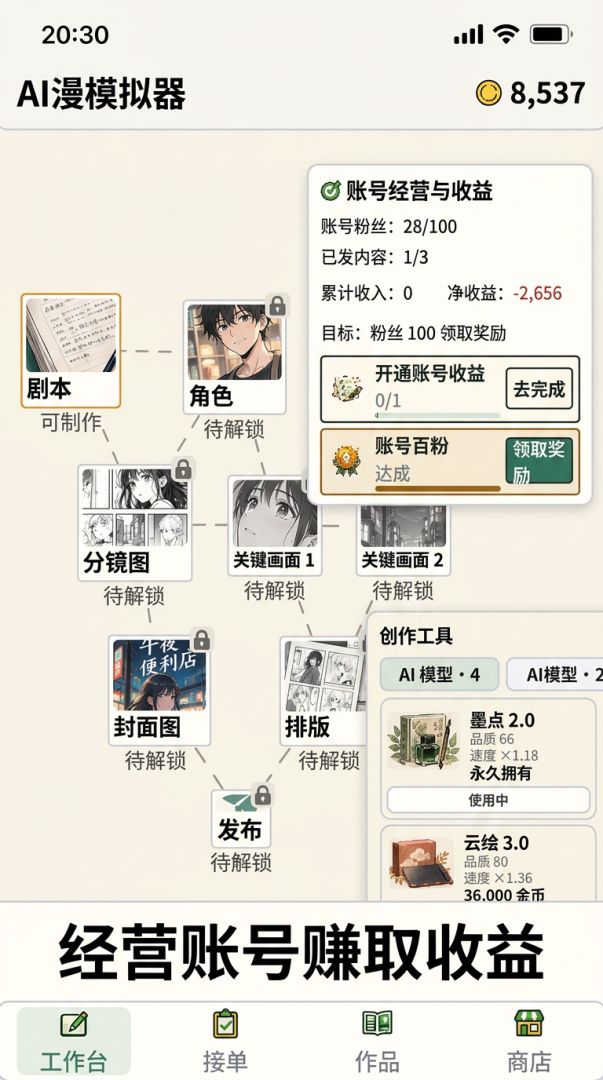 AI 漫模拟器游戏截图