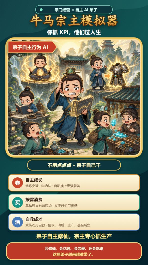 牛马宗主模拟器游戏截图