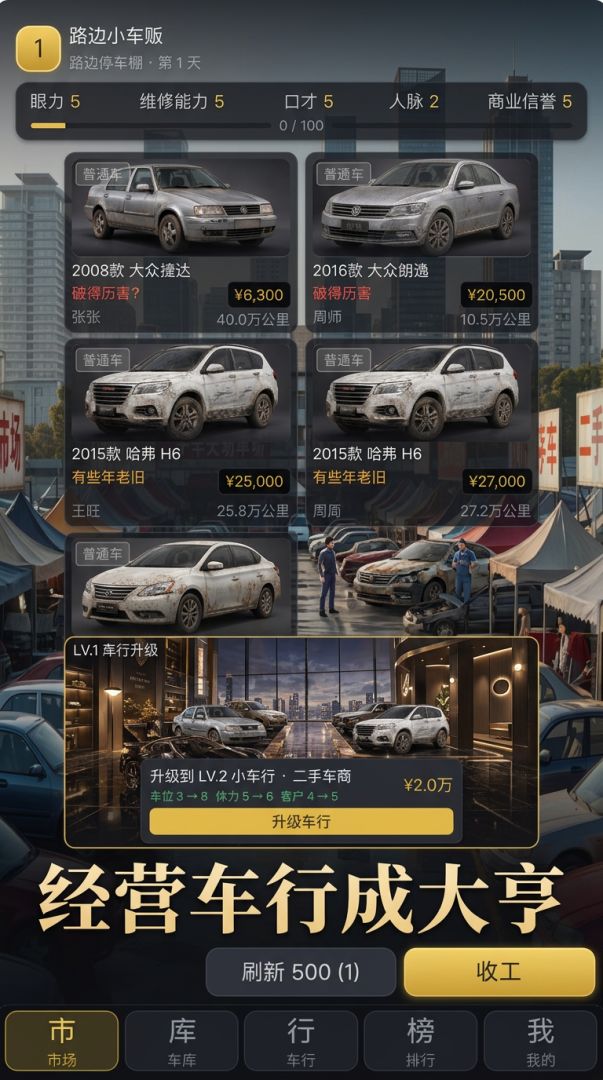 淘车王:从破车到汽车大亨游戏截图