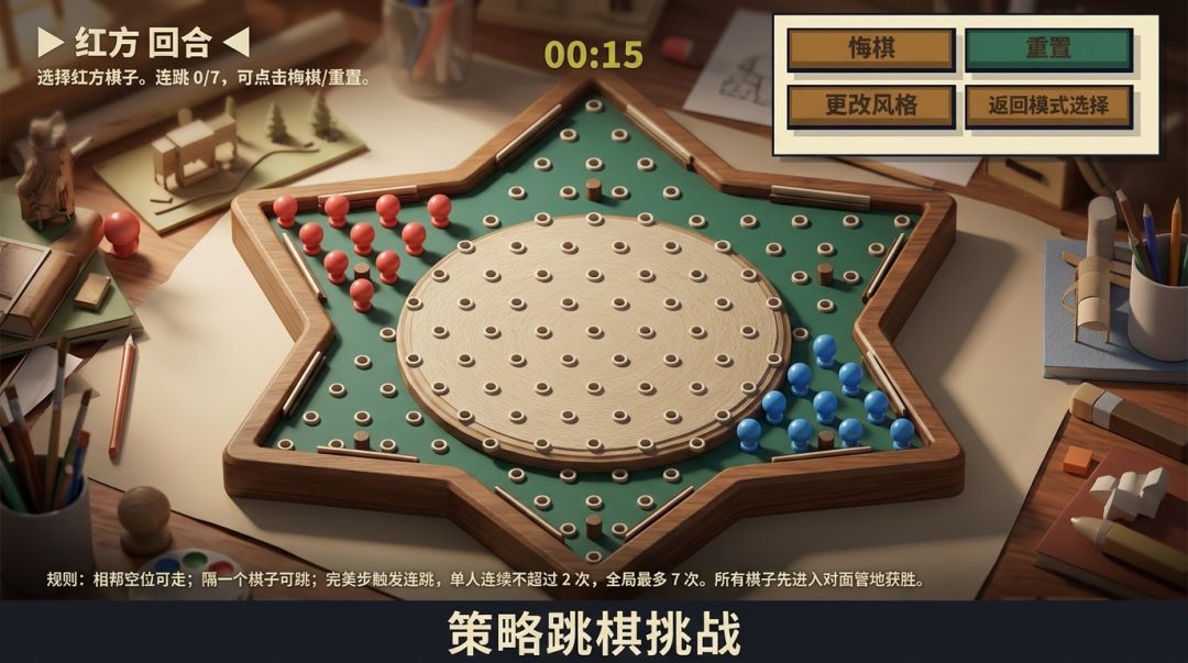 3D 跳棋游戏截图
