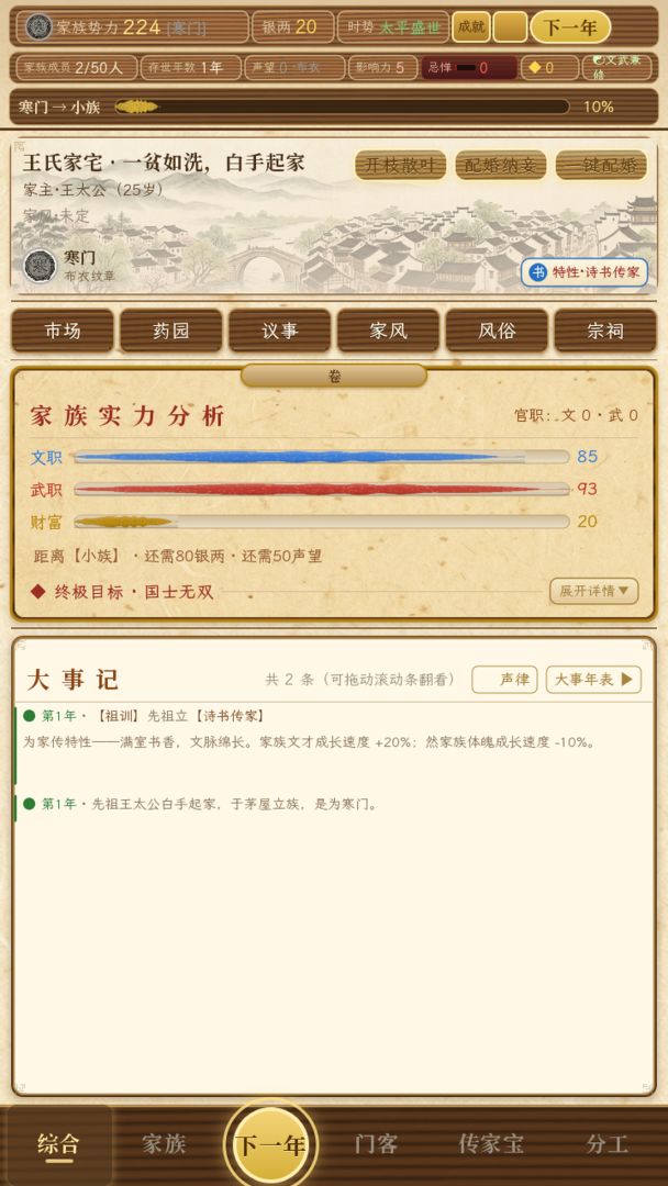 世家模拟器:国士无双游戏截图
