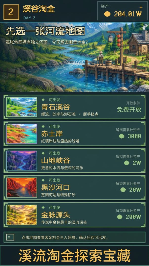 溪谷淘金游戏截图
