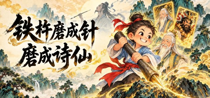 铁杵磨成针：磨成诗仙 封面