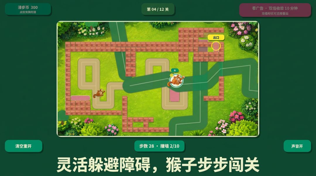 猴子别撞墙游戏截图