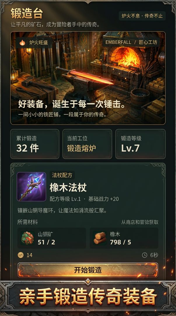 传奇铁匠铺：从初级者到大师之路游戏截图