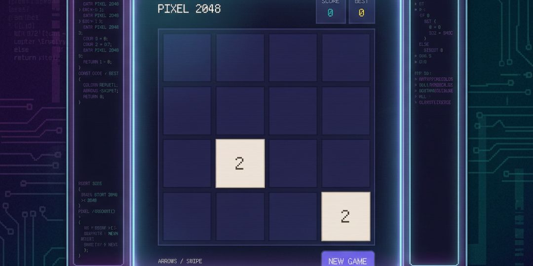 像素2048游戏截图