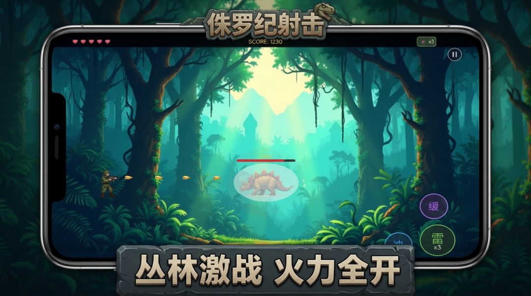 侏罗纪射击游戏截图