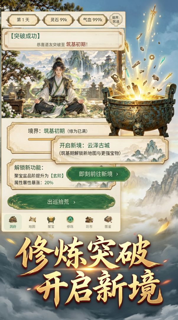 我在灵界捡垃圾用聚宝盆变废为宝游戏截图