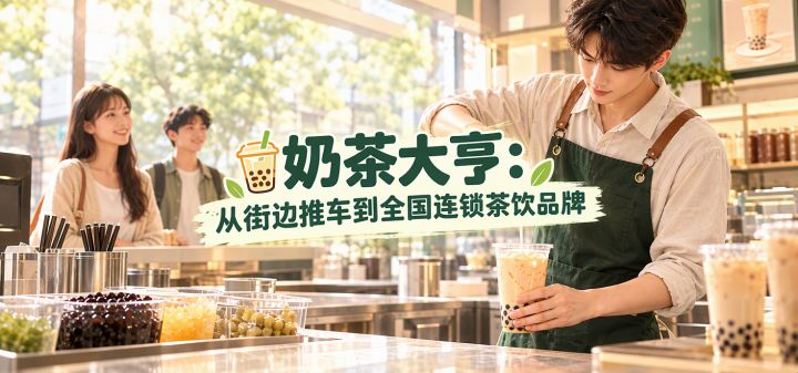 奶茶大亨：从街边推车到全国连锁茶饮品牌 封面