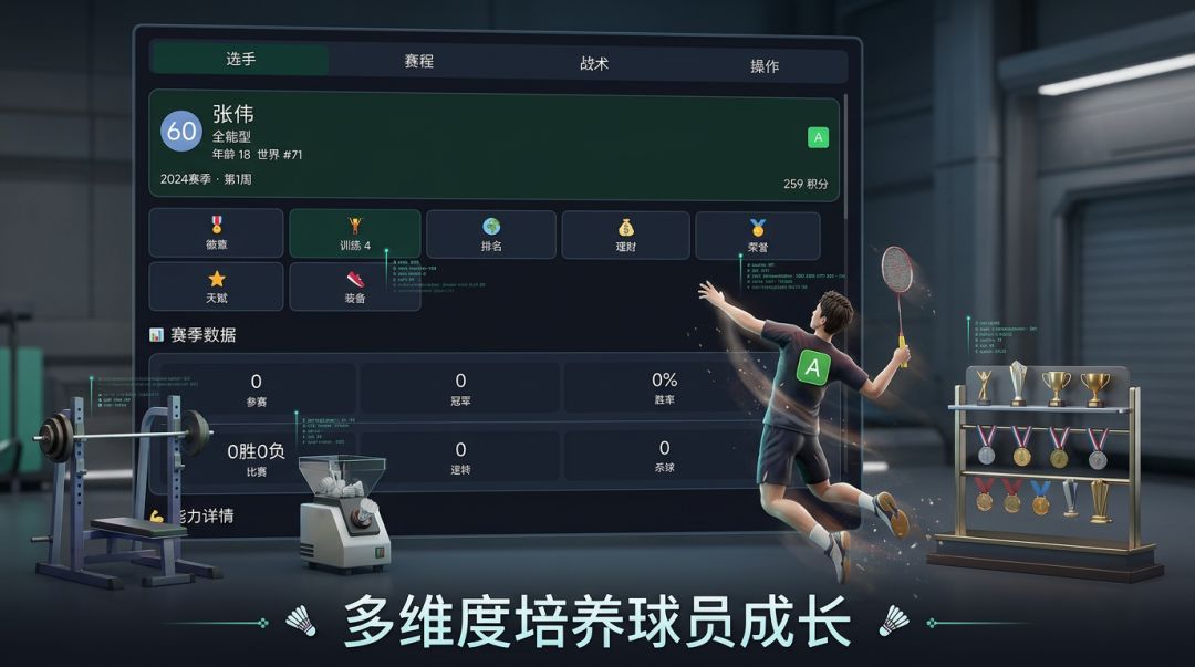 羽毛球人生游戏截图