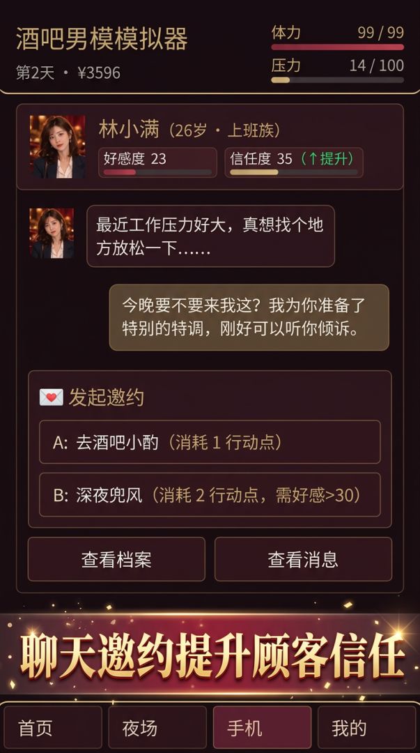 酒吧男模模拟器游戏截图