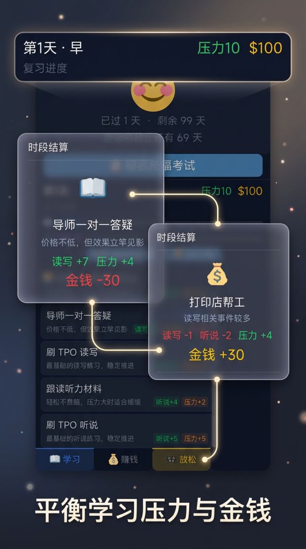 托福备考100天游戏截图