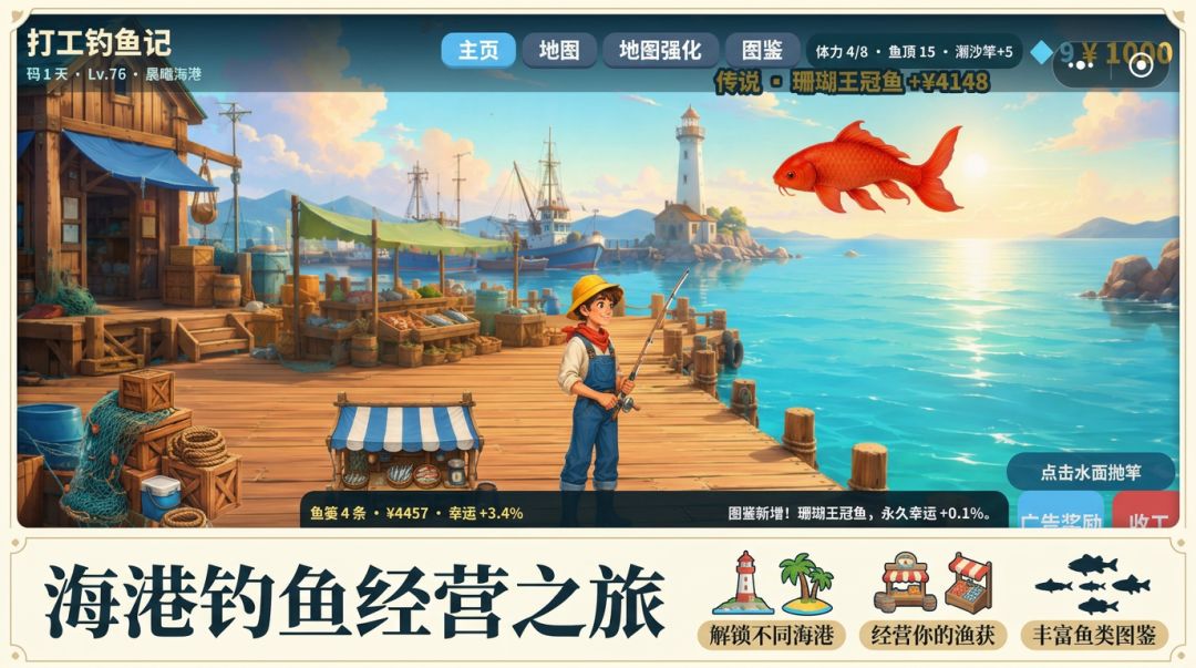 打工钓鱼记游戏截图
