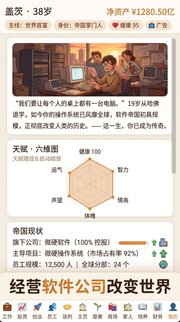 软件帝国:从辍学少年到世界首富游戏截图