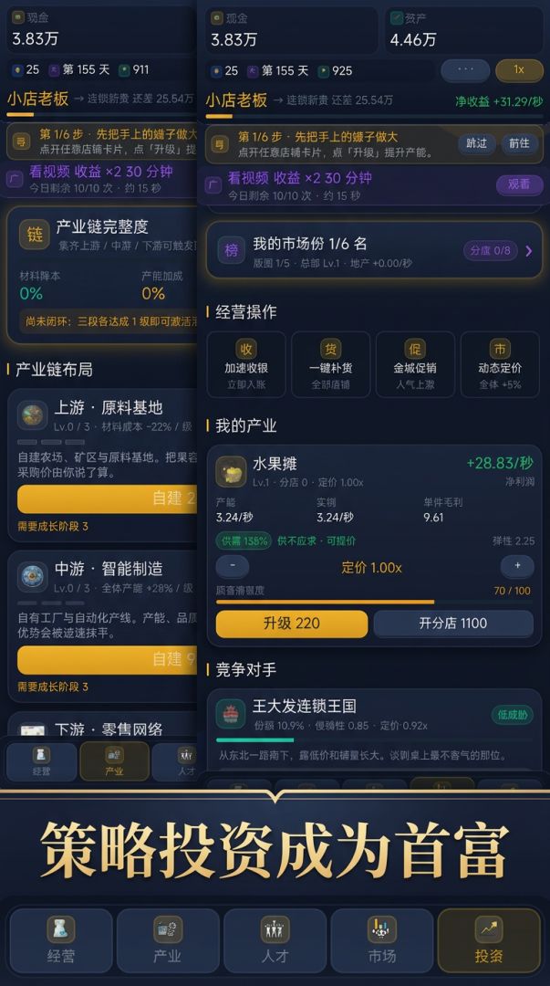 我的商业帝国:从摆摊到世界首富游戏截图