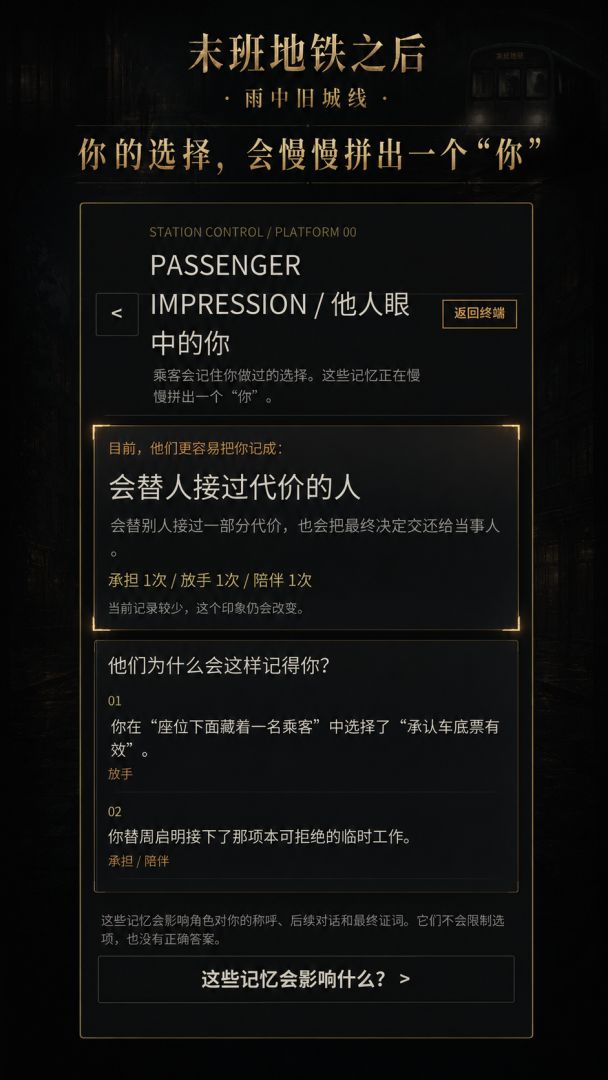 末班地铁之后:雨中旧城线游戏截图