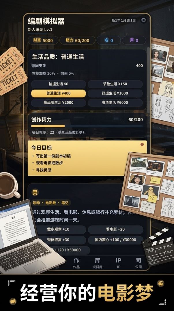 编剧模拟器游戏截图