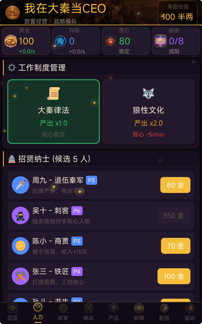 我在大秦当CEO游戏截图