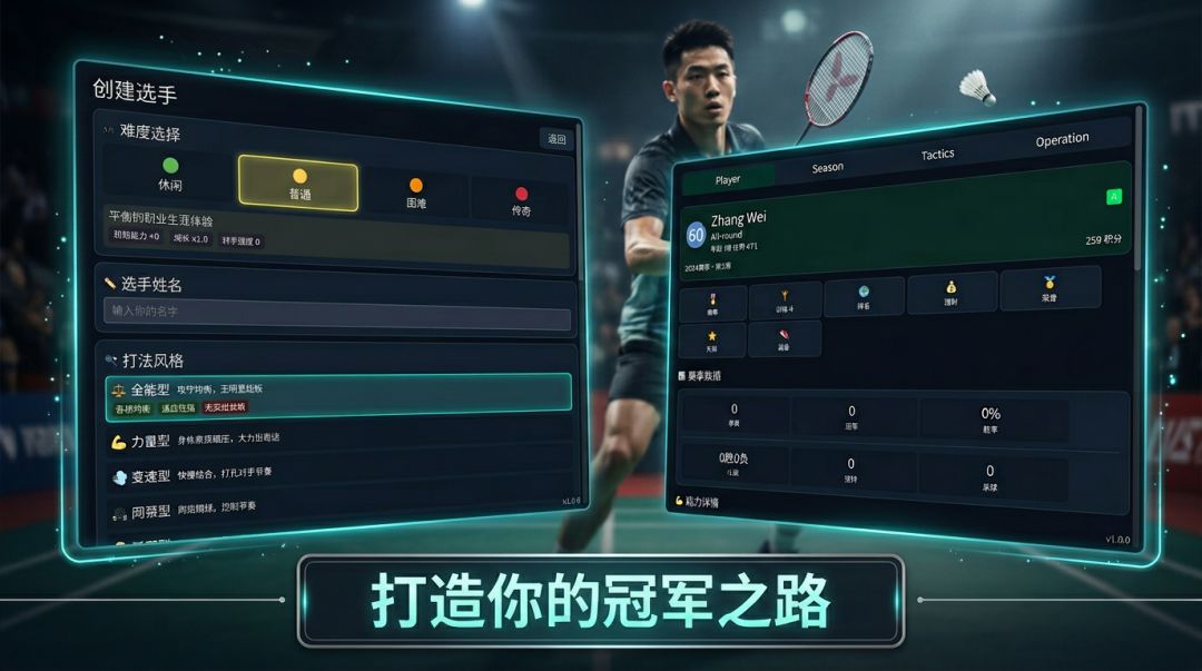 羽毛球人生游戏截图