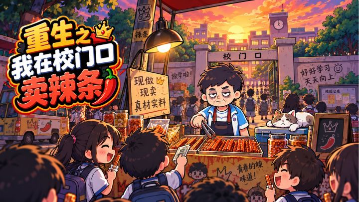 重生之我在校门口卖辣条 封面