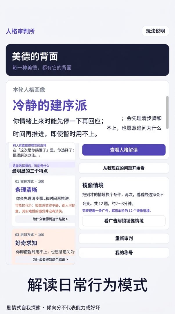 美德的背面:人格审判所游戏截图
