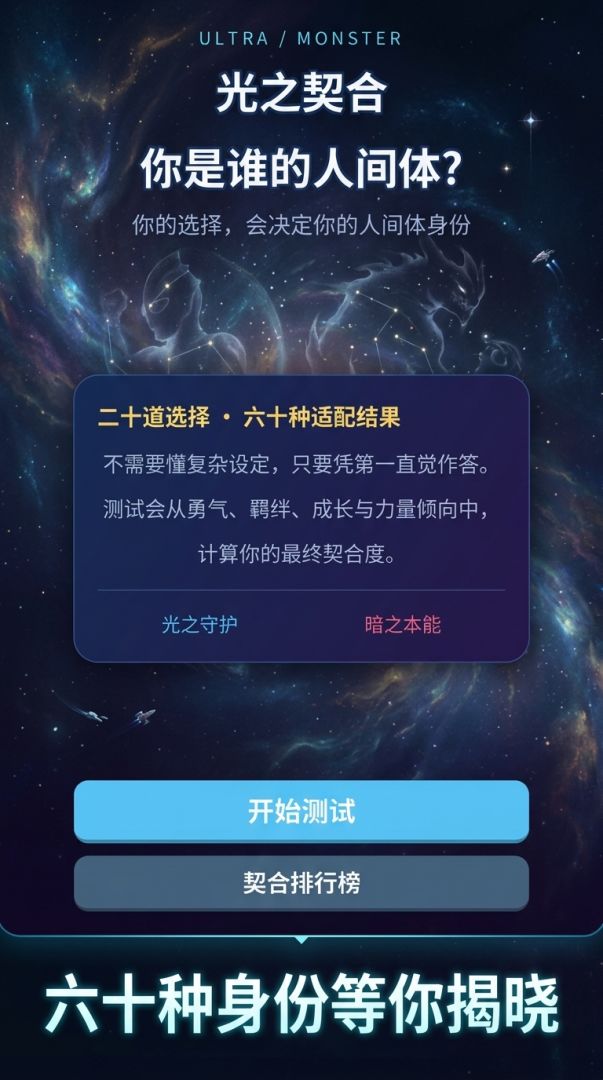 光之契合，你是谁的人间体?游戏截图
