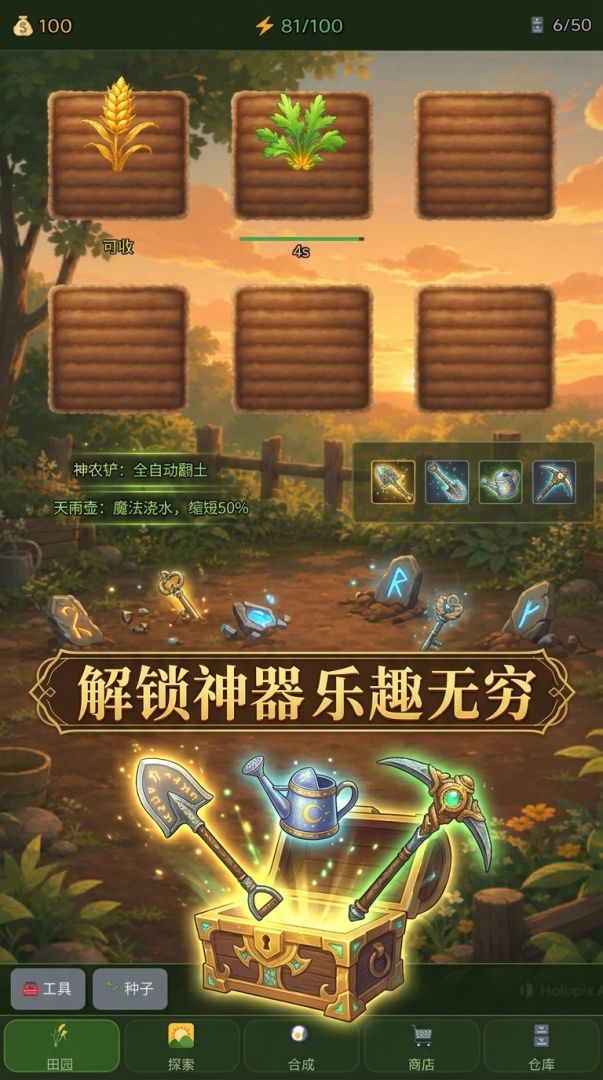 田园不努力，只能开神器游戏截图