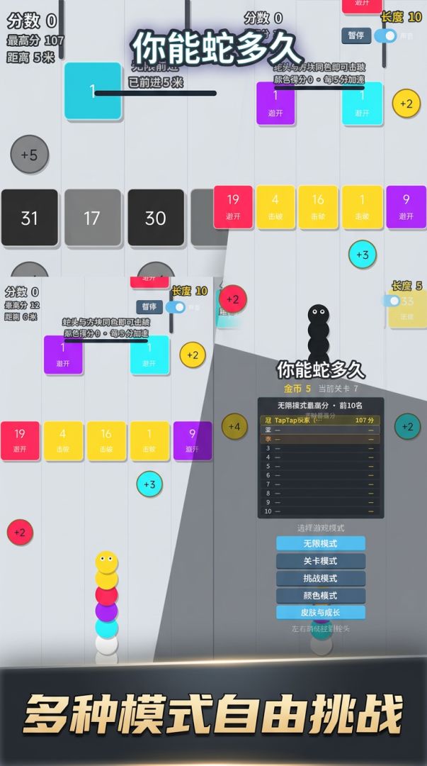 你能蛇多久游戏截图