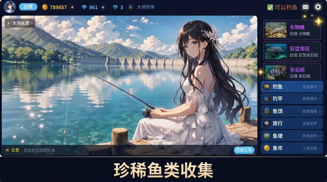 悠闲钓鱼游戏截图