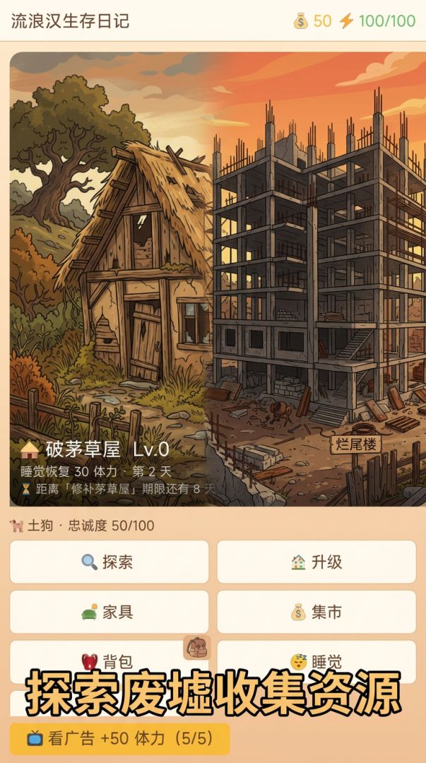 流浪汉生存日记游戏截图