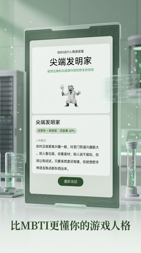 GBTI-游戏人格测试游戏截图